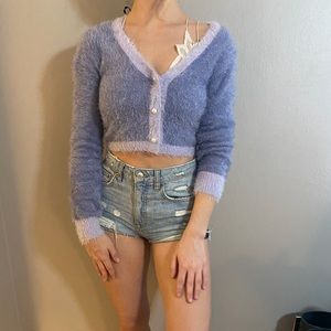 Fuzzy Plush Crop Sweater